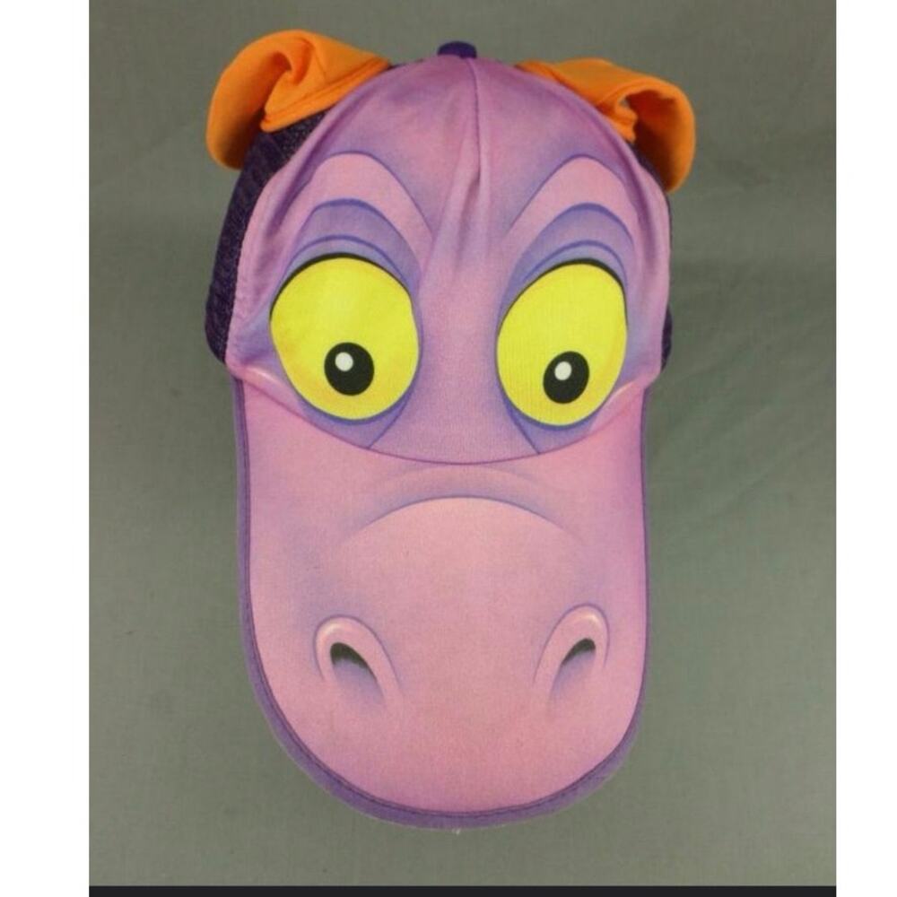 Vintage Disney Epcot Center Figment The Dragon Figural Snapback Hat vintage
